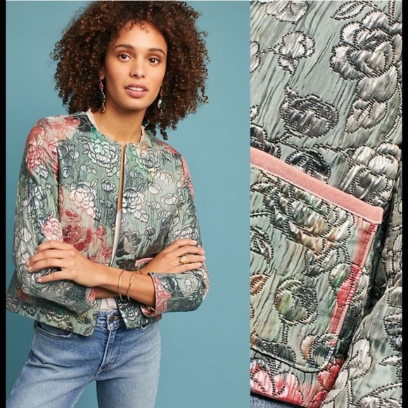 ANTHROPOLOGIE NWT MARTINA TEXTURED JAQUARD JACKET